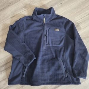 LL Bean Mountain Classic Windproof Grid Fleece Womens 2X Plus Jacket 1/2 Zip